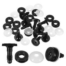 20mm Doll Joints, 10Set Plastic Removable Animal Joints Parts, Black Clear
