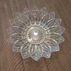 Federal Glass Iridescent Petal Pattern Serving Bowl 10"