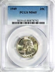 1949 Washington Quarter PCGS MS65  #GA6-92