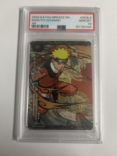 KAYOU Naruto Uzumaki 2025 NRSA02 EN AR #003L4 PSA 10 Trading Card