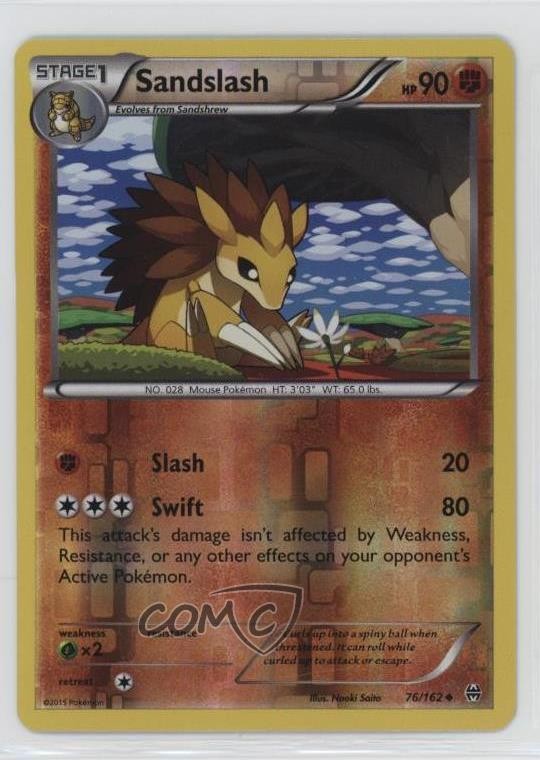 Sandslash Reverse Foil Pokémon XY BREAKthrough #76