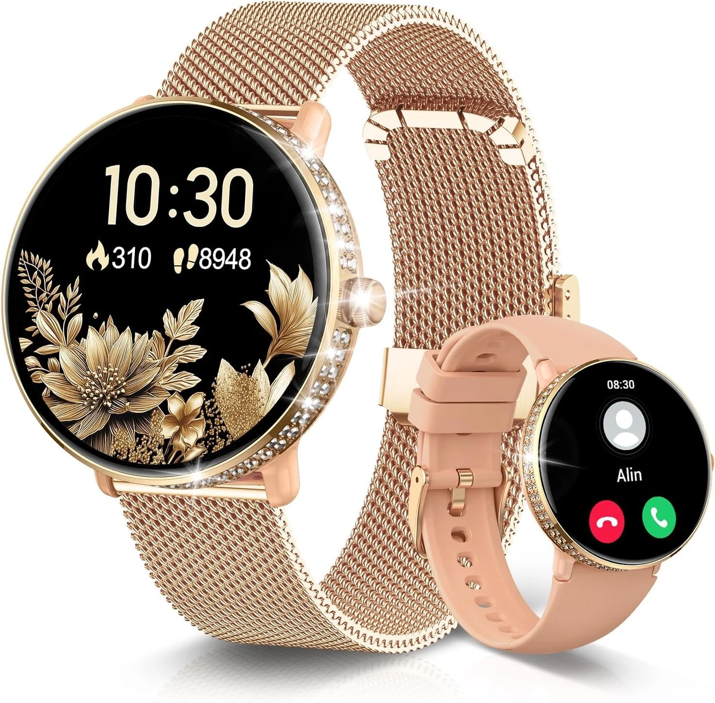 Smart Watch Ladies Women with Phone Function Wristwatch for iPhone Samsung Huawei