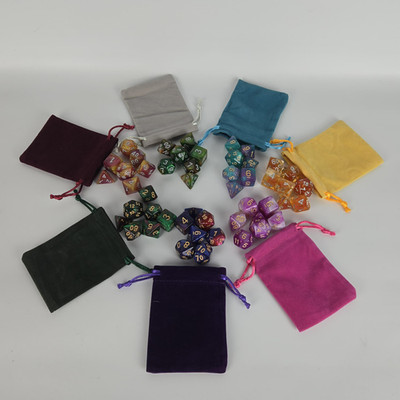Mystery Dice Set | 7-Piece Polyhedral Dice with Bag for Dungeons and Dragons rpg
