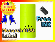 FLUORESCENT YELLOW FOR MONARCH 1136 PRICING GUN 1 SLEEVES  8 ROLLS