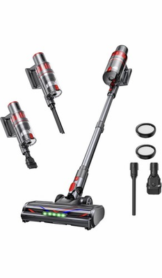 #ad Cordless Stick Vacuum Cleaner LED Headlights Flexible Brush Accessories $120.00