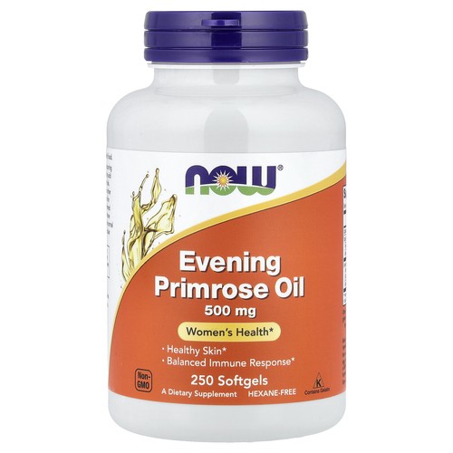 Now Foods Evening Primrose Oil 500 mg 250 Softgels GMP Quality Assured,