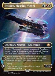 Inspirit, Flagship Vessel (Borderless) Foil - Edge of Eternities