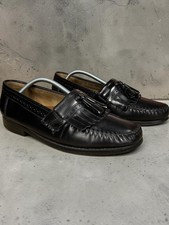 Vintage GH Bass CO Leather Kiltie Tassel Loafers Moc Toe Shoes Men's Size US 11