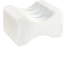 Knee Leg Pillow For Sleeping Cushion Support Between Legs Rest Memory Foam white