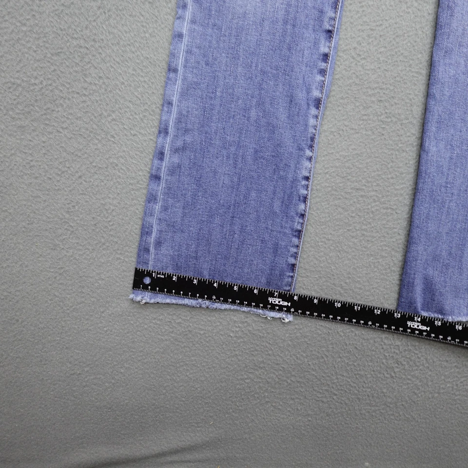 Pantalones de mezclilla ajustados American Eagle para mujer talla 6 regular súper elásticos dobladillo crudo Foto 2 de 4