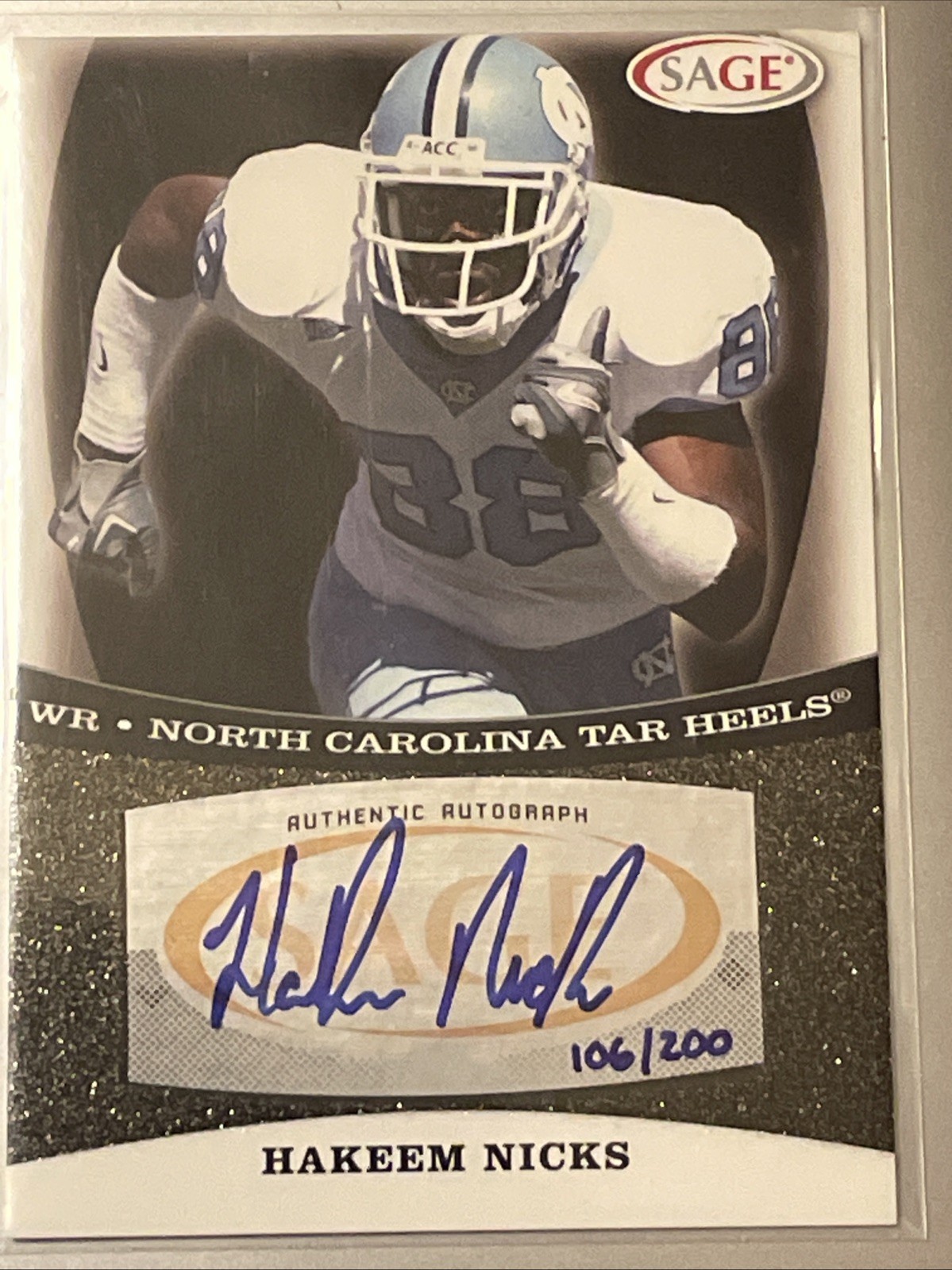 Hakeem Nicks SA-GE Autographs #A39 Gold