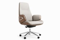 Ergonomischer BüRostuhl Mit Holzarmlehnen Und Verstellbarem Design