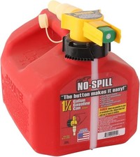No-Spill 1415 1-1/4-Gallon Poly Gas Can (CARB Compliant), Red,2 pack