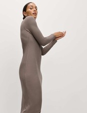 Marks & Spencer Womens Modal Blend Bodycon Midi Dress in Light Brown - M&S