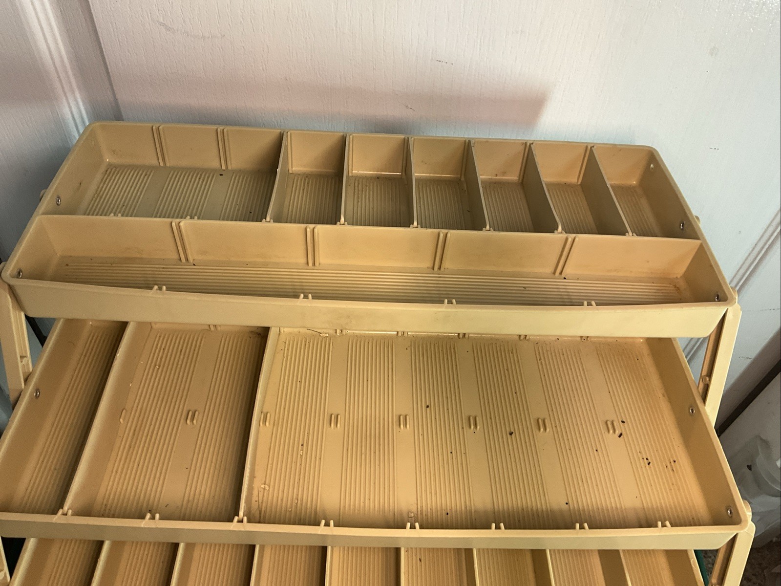 Vintage PLANO 8733 3 Tray-Side Locking-Tackle Box 17”x10”x9” - NICE!