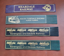 4 X Leather Bookmark South Tynedale Ravenglass Weardale Trains Locomotive N.O.S.
