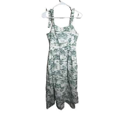 Rachel Zoe Dress Women's XL Maxi Smocked Tropical Resort Sheath Long Summer