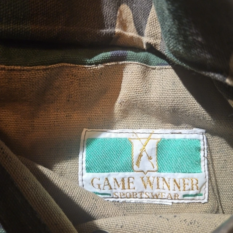 Vintage Game Winner Vest Mens XL Camo Buffalo Plaid Reversible Shooter Hunters - Image 3 of 4