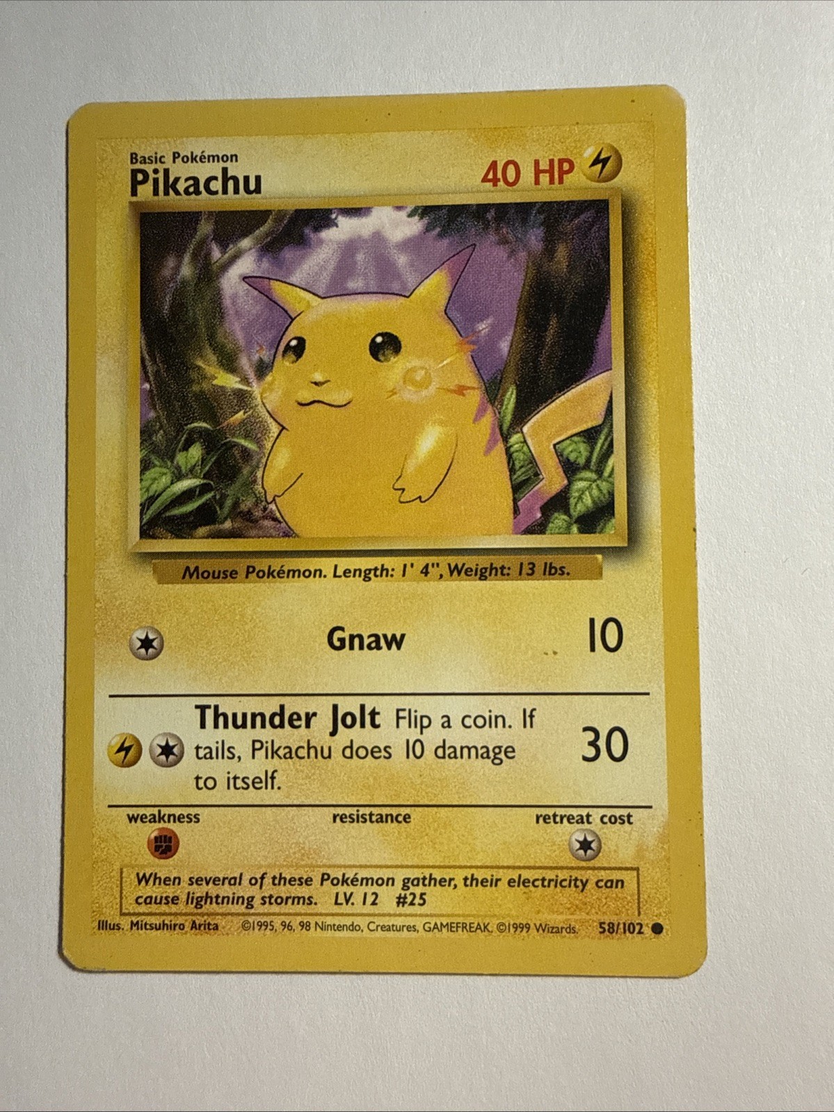 Pikachu 058/102 Base Set Regular