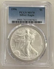 1996 $1 American Silver Eagle PCGS MS70 - Problem-Free Coin