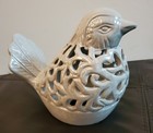 Pearlized White Candle Holder & Potpourri Bird Set Ceramic  — photo 4