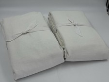 New Set/2 Pottery Barn Kids Evelyn Blackout Curtain 44x96 Cotton Linen White