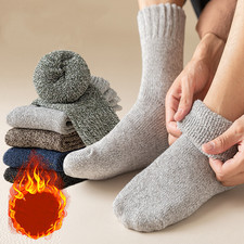 5Pack Men Merino Wool Crew Socks Heavy Thick Sport Warm Boot Winter Thermal 7-11