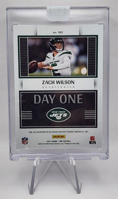 2021 Panini One Day One Zach Wilson Rookie Auto #3/20 Jets Panini