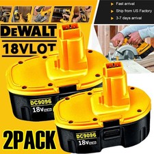 2 PACK 18V Battery For Dewalt 18 VOLT XRP DC9096 DC9098 Ni-MH DC9099 NEW