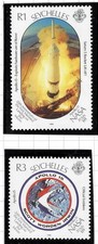 Seychelles Scott #676-679, 680 Souvenir Sheet MNH Apollo 11. aa73