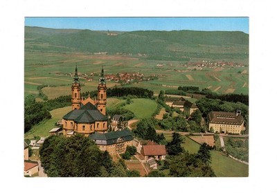 Postcard Basilica Fourteen Saints with a view of the Main Valley