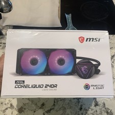 MSI MAG CORELIQUID 240R Liquid CPU Cooler Black RGB Multicolor BRAND NEW   