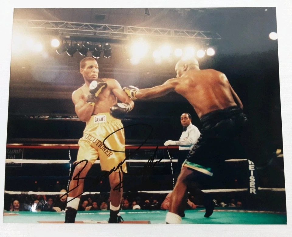 BERNARD "EL VERDUGO" HOPKINS AUTÓGRAFO BOXEO 8x10 FOTO "DURO" FIRMADA Foto 2 de 4