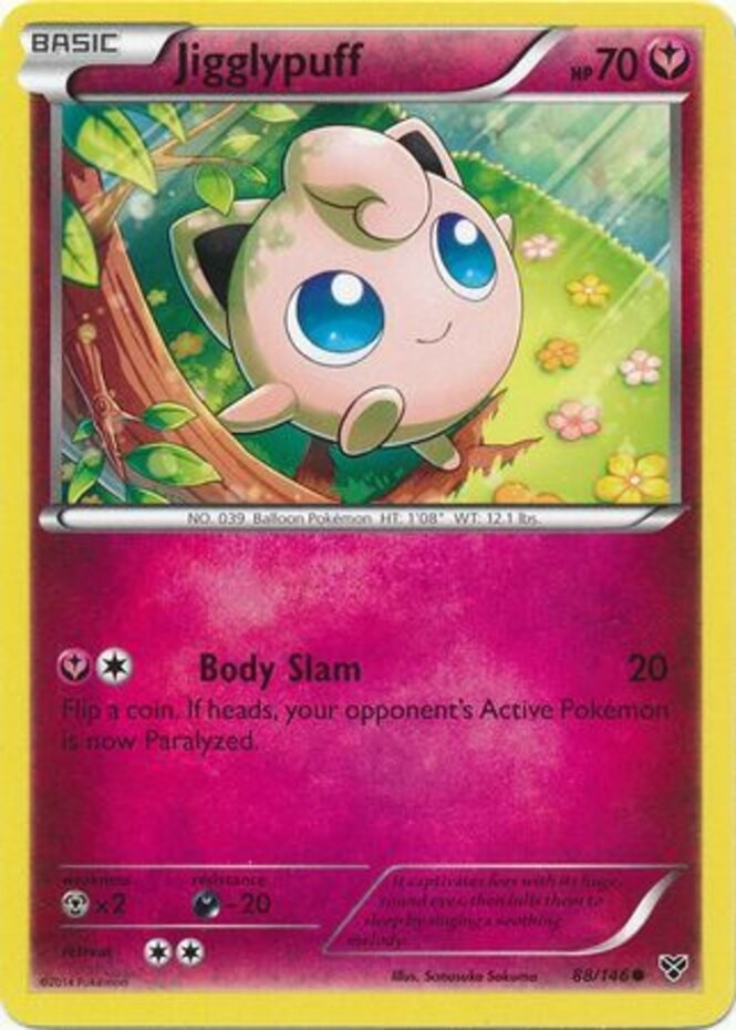 Jigglypuff - 88/146 - Common (Lp) XY Base Set - Fairy Pokémon