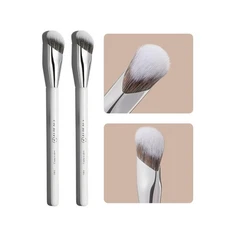 2 Piece Angled Concealer Makeup Brushes for Liquid Cream Stick Foundation Nose
