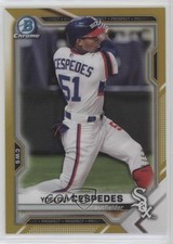 2021 Bowman Chrome Prospects Gold Refractor 1/50 Yoelqui Cespedes #BCP-176 0sw9