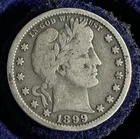 RARE Beautiful 1899-P U.S. Barber Quarter (SILVER) KM 114