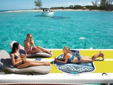 Danrelax Inflatable Floating Dock, 15'x6.5', Electric Pump, 1-Minute Setup