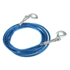 5Ton 4M Tow Car Rope Heavy Duty Pull Steel Wire Van Metal Road Recovery Hook