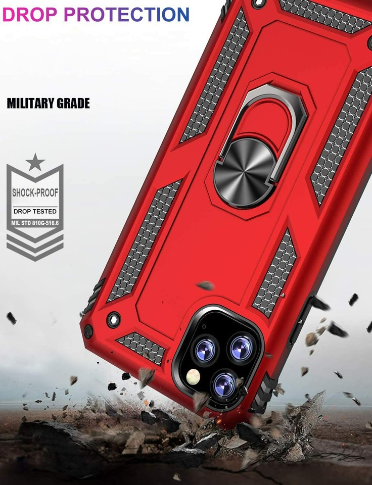 Shockproof Ring Case For iPhone 16 15 14 13 12 11 Pro Xr Xs Max 8 7 ...