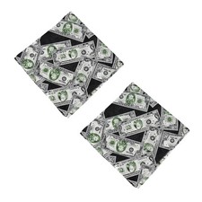 2 pcs 100 Cotton Paisley Bandanas double sided Dollar Bills scarf Handkerchief
