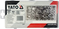 Yato YT-06773 Sechskant Muttern Set Sortierbox Rostfrei 300 Tlg Edelstahl M3-M10