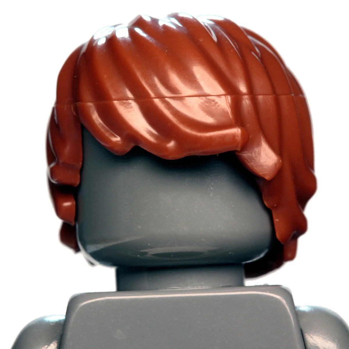 NEW LEGO Figure Hair Male Tousled w Side Part Reddish Brown
