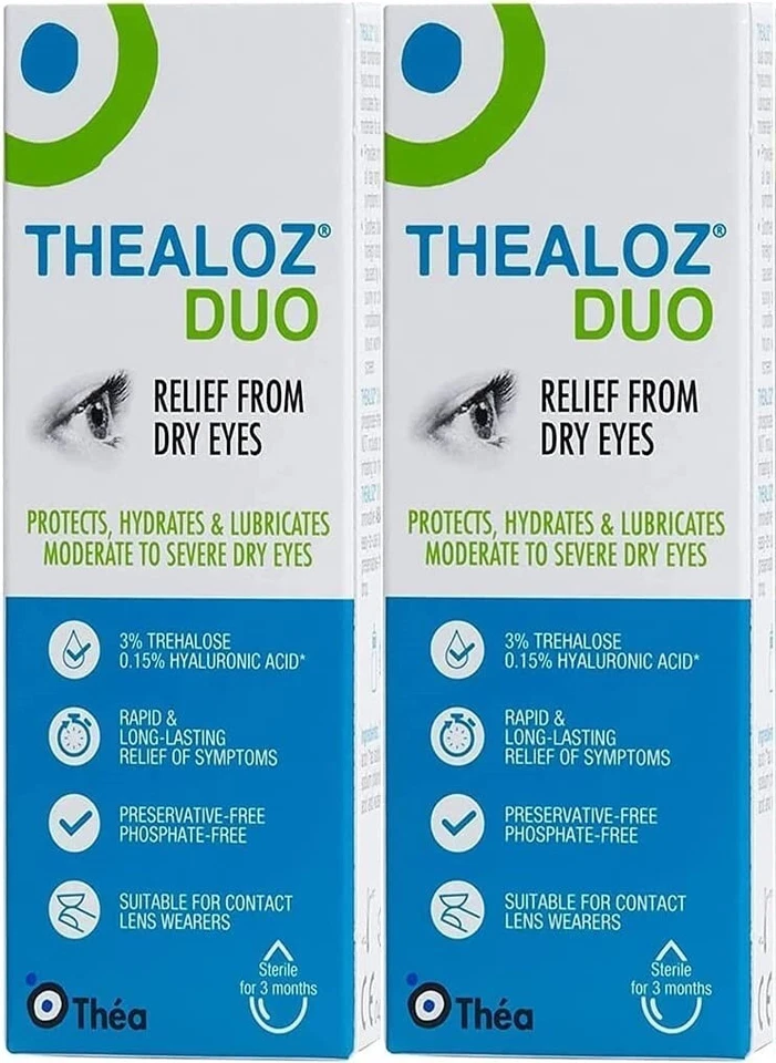 2 x Thea Thealoz Duo Eye Drops 10ml
