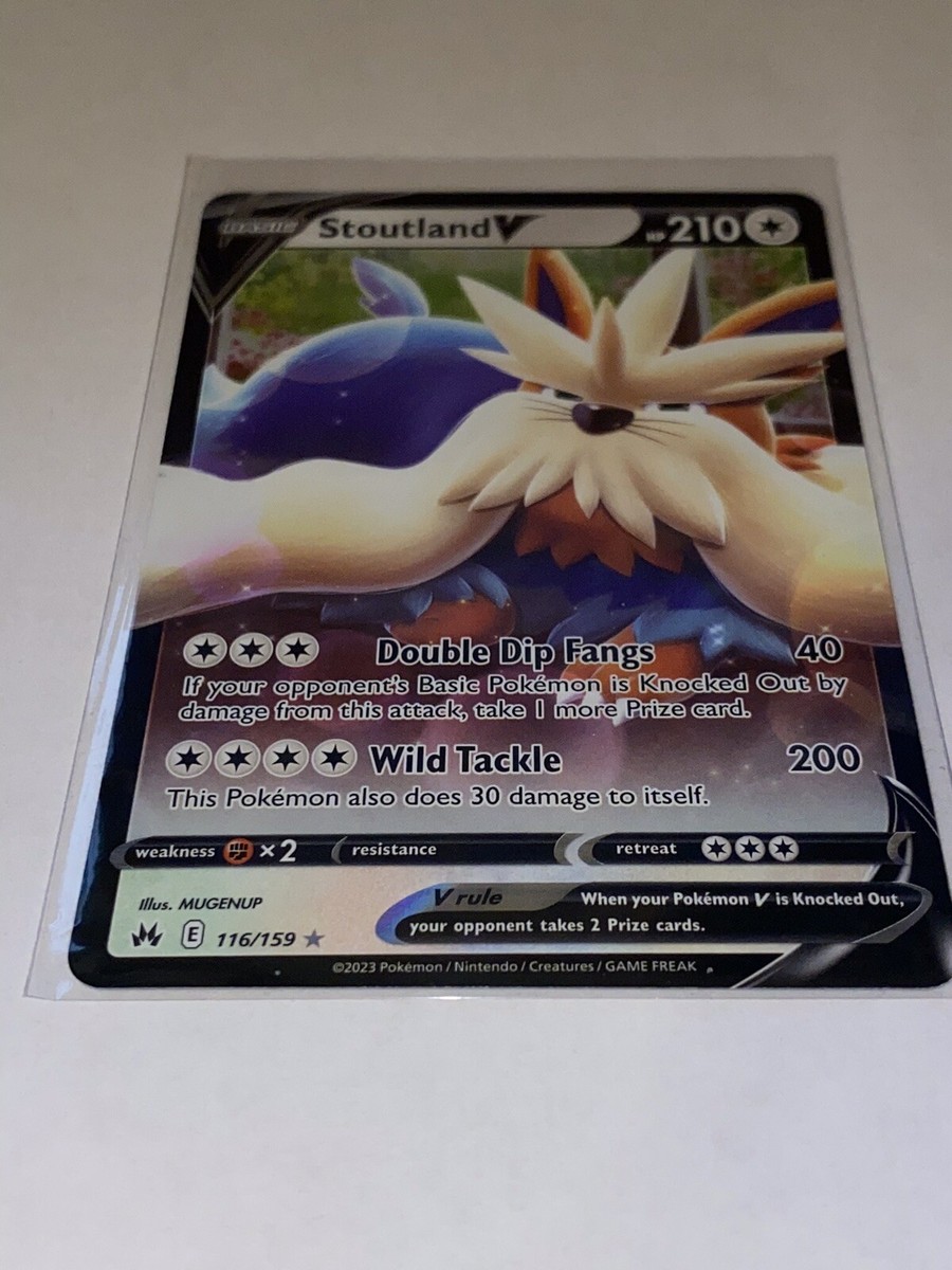 Stoutland V 116/159 Pokmon Crown Zenith Ultra Rare Holo NM