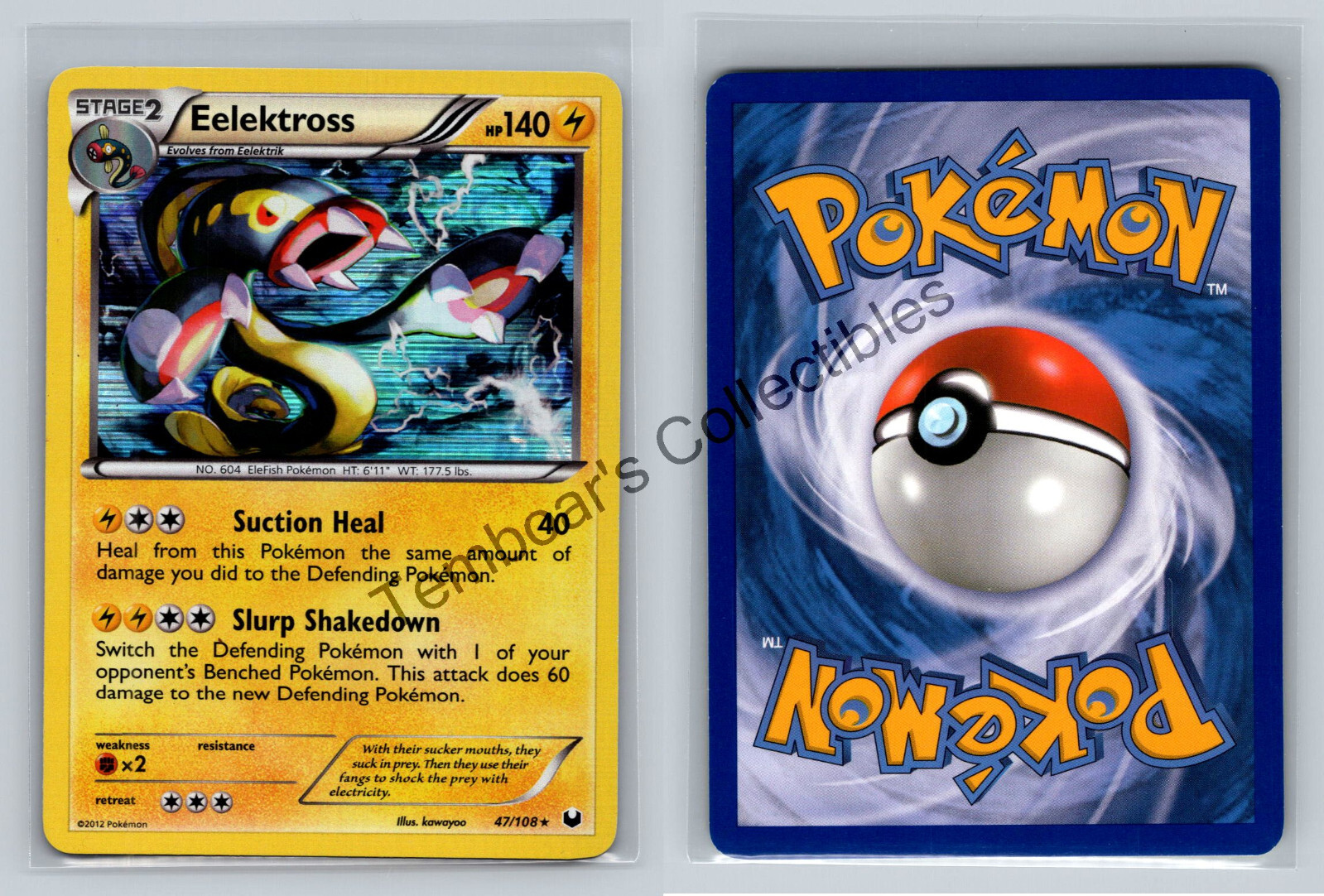 Eelektross #47/108 ✨ 2012 BW Dark Explorers ✨ Holo Rare ✨ NM