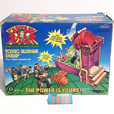 Vtg Captain Planet TOXIC SLUDGE DUMP SET Tiger Toys New Open box 100% COMPLETE