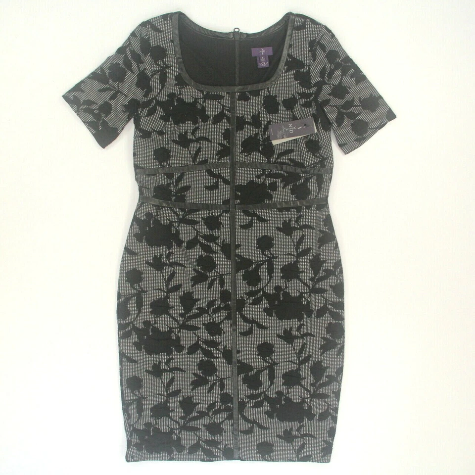 Vestido Vaina NYDJ Mujer Talla 8 Negro Floral Lift & Tuck Adelgazante Carrera Nuevo con Etiquetas Foto 2 de 4