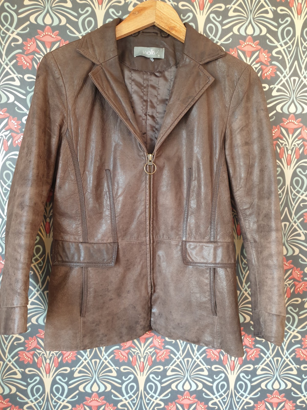 Wallis Genuine Leather Jacket 8/10 Uk 