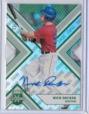 2018 Panini Elite Extra Edition Nick Decker 22/25 Status Die Cut Auto Red Sox 63